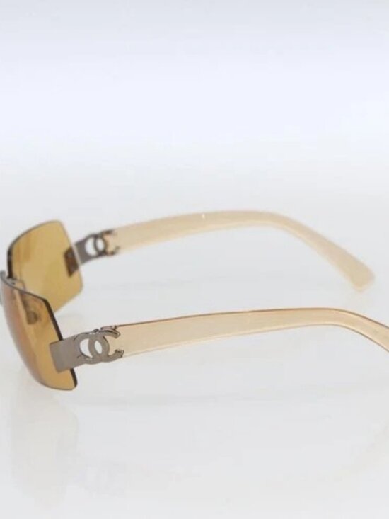 CHANEL Sunglasses plastic Brown CC Auth SW1998 main image 8